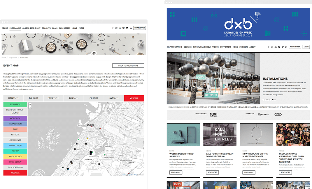 Dubai Design Week Website